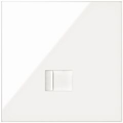 Kit front para 1 elemento con 1 conector informático rj45 6 utp con adaptador blanco brillante simon 100