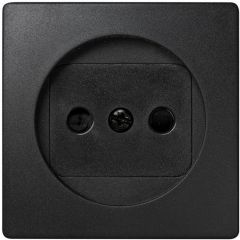 Tapa con dispositivo de seguridad para la base de enchufe bipolar grafito simon 73 loft