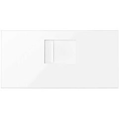 Tapa de voz y datos con guardapolvo para 1 conector rj45 blanco brillante simon 100
