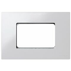 Marco de 3 medios elementos blanco con bastidor para caja americana simon 27 play