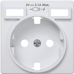 Tapa para base schuko con carg. 2xusb