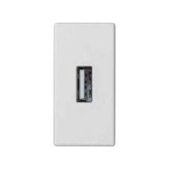 Conector usb 2.0 tipo a hembra con placa embellecedora blanco simon k45