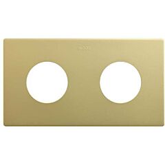 Marco estética mínima para base schuko clean para 2 elementos bronce simon 270