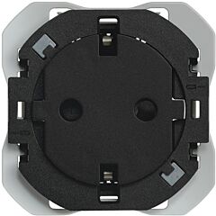 Base de enchufe schuko clean 16a 250 v~ con sistema de embornamiento a tornillo negro mate simon 270