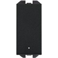Conmutador 10ax 230v~ de tecla estrecha con luminoso incorporado y sistema de embornamiento rápido negro mate simon 270