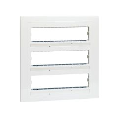 Placa simon 27 centralizaciones con 3 filas blanco nieve