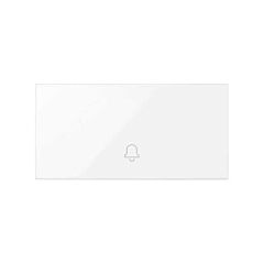 Tecla individual con grabado campana para pulsador blanco brillante simon 100