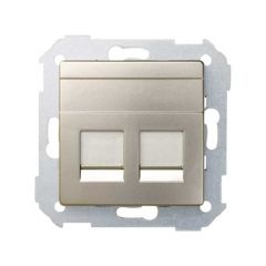 Tapa informatica 2 conectores rj45 univ.