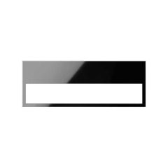 Marco mínimo horizontal de 3 elementos negro brillante simon 100