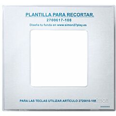 Funda intercambiable para marco 1 elemento transparente simon 27 play