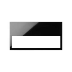 Marco mínimo horizontal de 2 elementos negro brillante simon 100