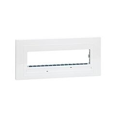 Marco para cajas de superficie o empotrar con bastidor de 1 fila para 4 elementos blanco simon 27 centralizaciones