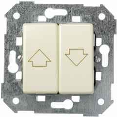 Grupo de 2 pulsadores para persianas 10 a 250v~ sin enclavamiento y con embornamiento rápido marfil simon 27 play