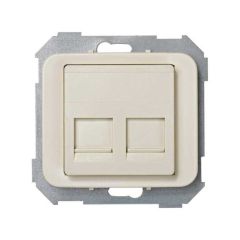 Tapa informatica 2 conectores rj45 univ.