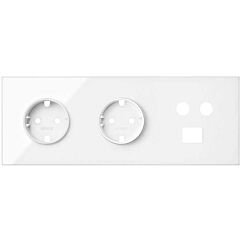 Kit front 3 el. 2 bases + tv + rj45