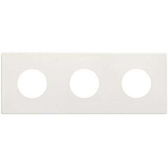 Marco estética mínima para base schuko clean para 3 elementos blanco mate simon 270
