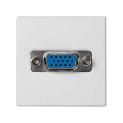 Conector vga hd15 hembra con placa embellecedora blanco simon k45