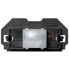 Detector de presencia con ángulo de cobertura de 105º y alcance aproximado de 8 metros de lente blanca simon 100