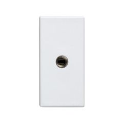 Conector mini-jack de medio elemento blanco simon 27 play