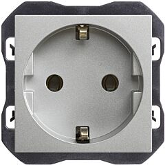Base de enchufe schuko 16a 250 v~ con sistema de embornamiento a tornillo aluminio simon 270