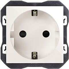 Base de enchufe schuko 16a 250 v~ con sistema de embornamiento a tornillo blanco simon 270