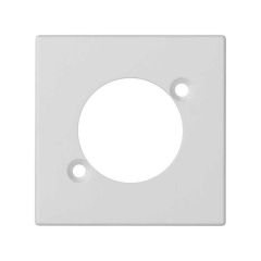 Placa 45x45mm para 1 conector xlr blanco