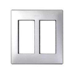 Marco para pared de empotrar y bastidores para 2 elementos dobles aluminio simon 500 cima