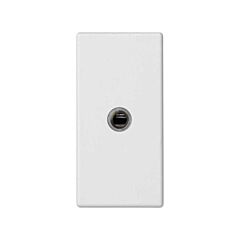 Conector mini-jack hembra con placa embellecedora blanco simon k45
