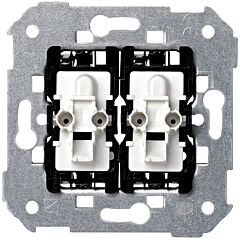 Grupo de 2 conmutadores 10a 250v~ con luminoso azul incorporado y sistema de embornamiento rápido simon 75