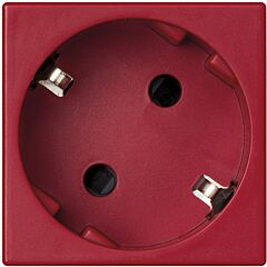 Base de enchufe schuko 16 a 250v~ con dispositivo de seguridad y embornamiento rápido rojo simon k45