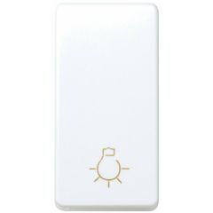 Pulsador con grabado luz 10 a 250v~ de medio elemento y sistema de embornamiento rápido blanco simon 27 play