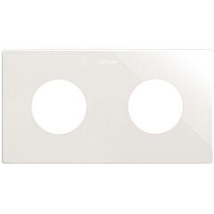 Marco estética mínima para base schuko clean para 2 elementos blanco simon 270