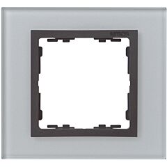 Marco para 1 elemento cristal gris interior grafito simon 82 nature