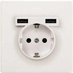 Kit monoblock schuko + 2 usb 1 elemento