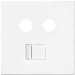 Tapa para tomas inductivas de r-tv+sat y de voz y datos rj45 blanco mate simon 100