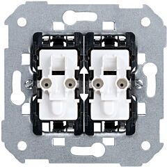 Grupo de 2 cruzamientos 10ax 250v~ con sistema de embornamiento rápido simon 75