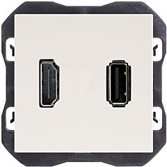Conector hdmi 2.0 4k + conector usb 2.0 tipo a blanco mate simon 270