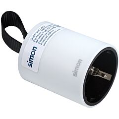 Base móvil con salida frontal de 16 amperios y sistema de fácil extracción simon