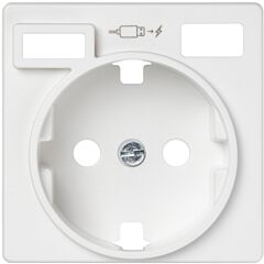 Tapa para la base de enchufe schuko con 2 cargadores usb a + c 10,5w blanco simon 82