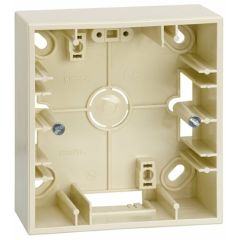 Base para caja pared de superficie para 1 elemento marfil simon 27 play