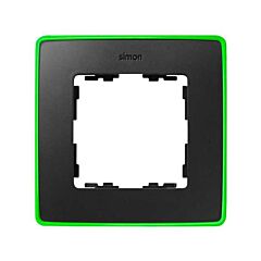 Marco para 1 elemento grafito base verde fluor simon 82 detail select