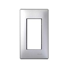 Marco para pared de empotrar y bastidor para 1 elemento doble aluminio simon 500 cima