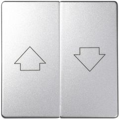 Tecla doble para mecanismo de persianas con enclavamiento de seguridad aluminio frío simon 82 detail