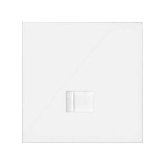 Kit front para 1 elemento con 1 conector informático rj45 6 utp con adaptador blanco mate simon 100