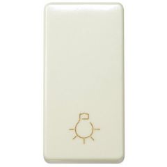 Pulsador con grabado luz 10 a 250v~ de medio elemento y sistema de embornamiento rápido marfil simon 27 play