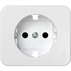 Tapa con dispositivo de seguridad para la base de enchufe schuko blanco simon 75