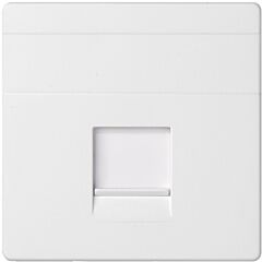 Placa v&d univ. plana c/g.polvo p/1 rj45