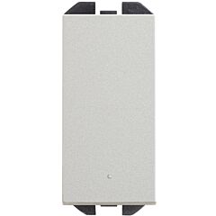 Interruptor unipolar pulsante 10ax 230v~ de tecla estrecha con sistema de embornamiento rápido aluminio simon 270