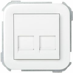 Tapa informatica 2 conectores rj45 univ.