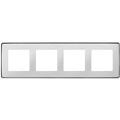 Marco para 4 elementos blanco base aluminio simon 82 detail select